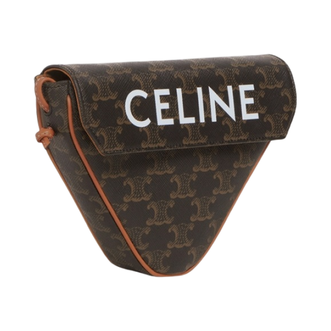 195902BZK-04LI Celine Triangle Bag in Triomphe Canvas with Celine Print Tan - #2