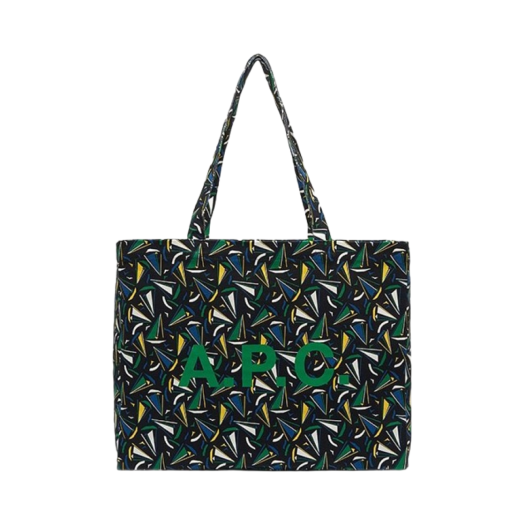 A.P.C. Lou Diane Boat Print Tote Bag Black