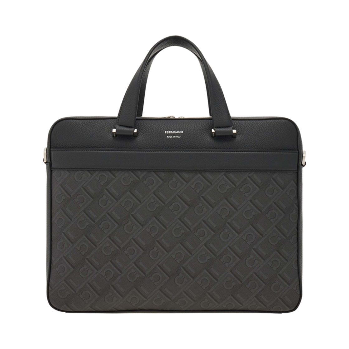 241723-781303 Ferragamo Monogram Business Bag Black Grey