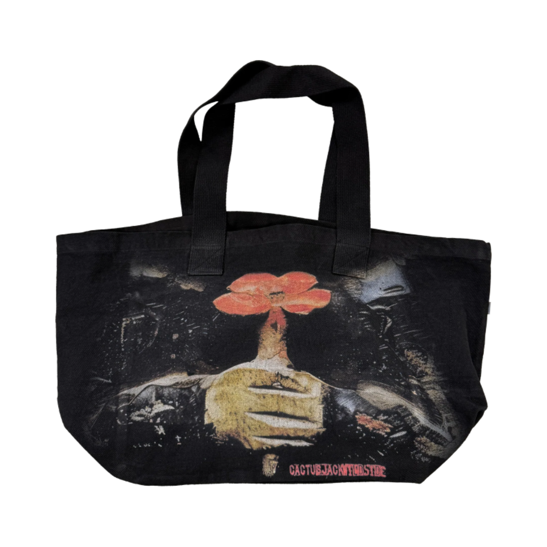 트래비스 스캇 캑터스 잭 x 요지 야마모토 와일드사이드 토트백 블랙(Travis Scott Cactus Jack x Yohji Yamamoto Wildside Tote Bag Black)
