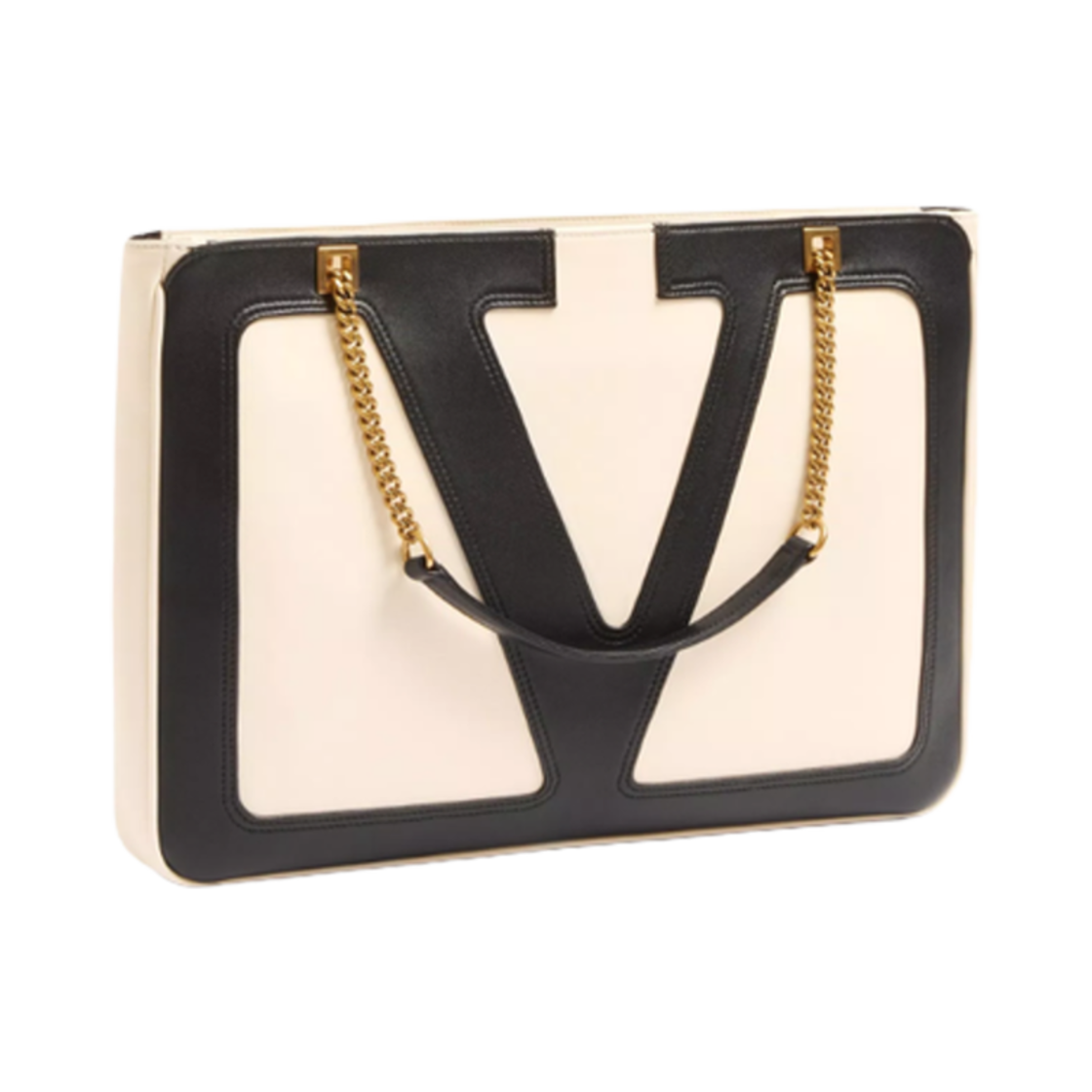 발렌티노 비바 슈퍼스타 나파 레더 미디움 쇼핑백 아이보리 블랙(Valentino Viva Superstar Nappa Leather Medium Shopping Bag Ivory Black) - 2