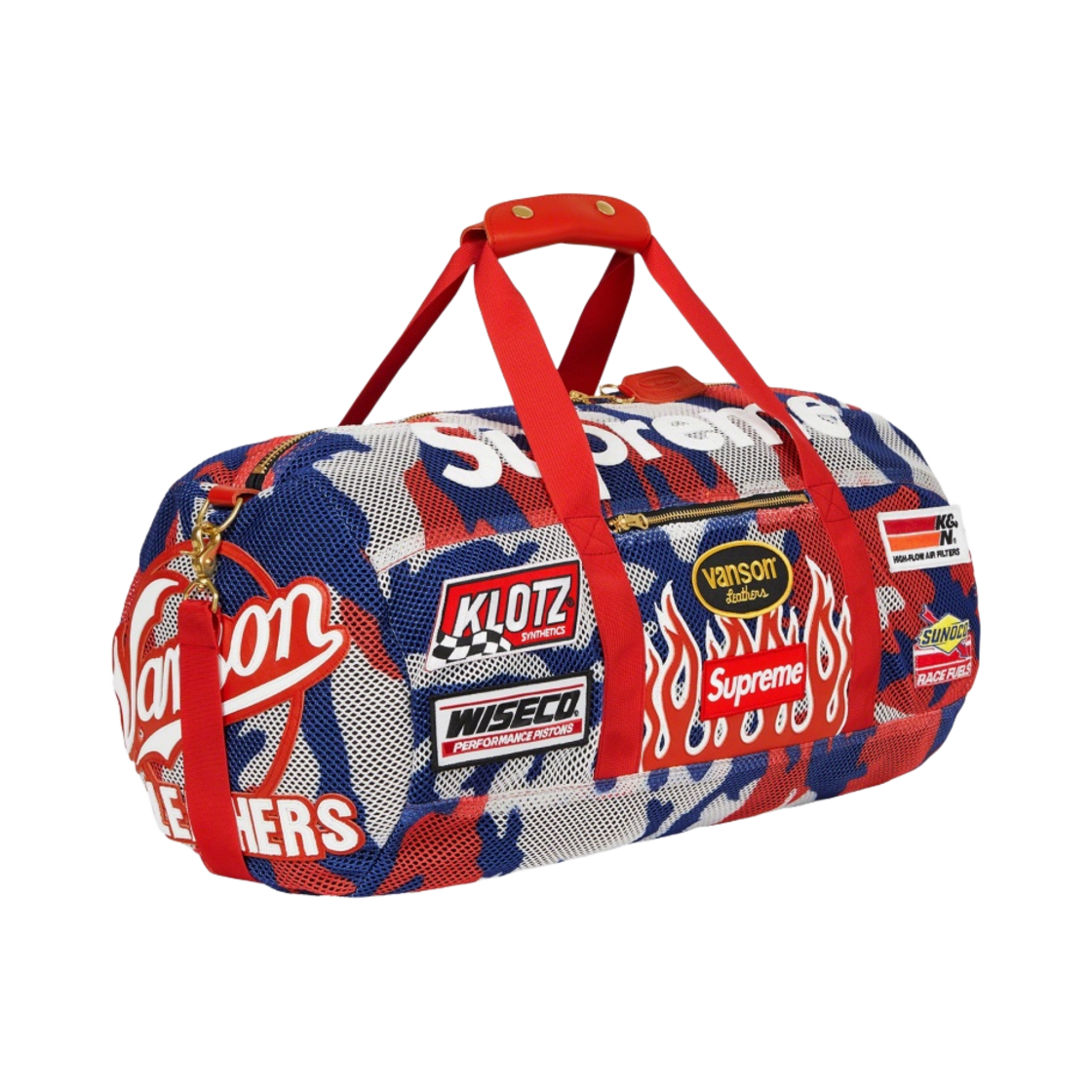 슈프림 x 밴슨 레더스 코듀라 메쉬 더플백 레드 카모 - 22SS(Supreme x Vanson Leathers Cordura Mesh Duffle Bag Red Camo - 22SS) - 2