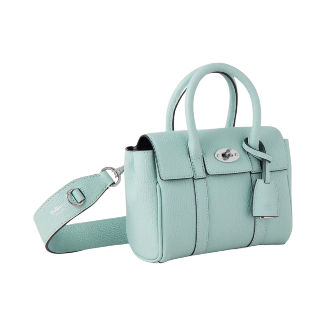 멀버리 하이 샤인 고트 프린트 레더 미니 바이스워터 아크릴 그린(Mulberry High Shine Goat Print Leather Mini Bayswater Acrylic Green) - 3