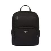 Prada Re-Nylon Saffiano Leather Backpack Black