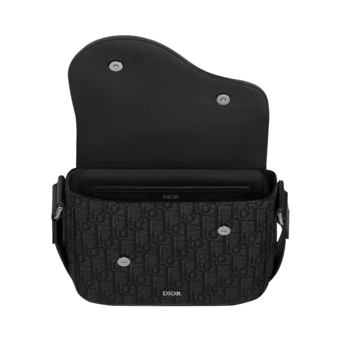 디올 미니 새들 메신저백 그레인드 카프스킨 & 블랙 디올 오블리크 자카드(Dior Mini Saddle Messenger Bag Grained Calfskin & Black Dior Oblique Jacquard) - 3