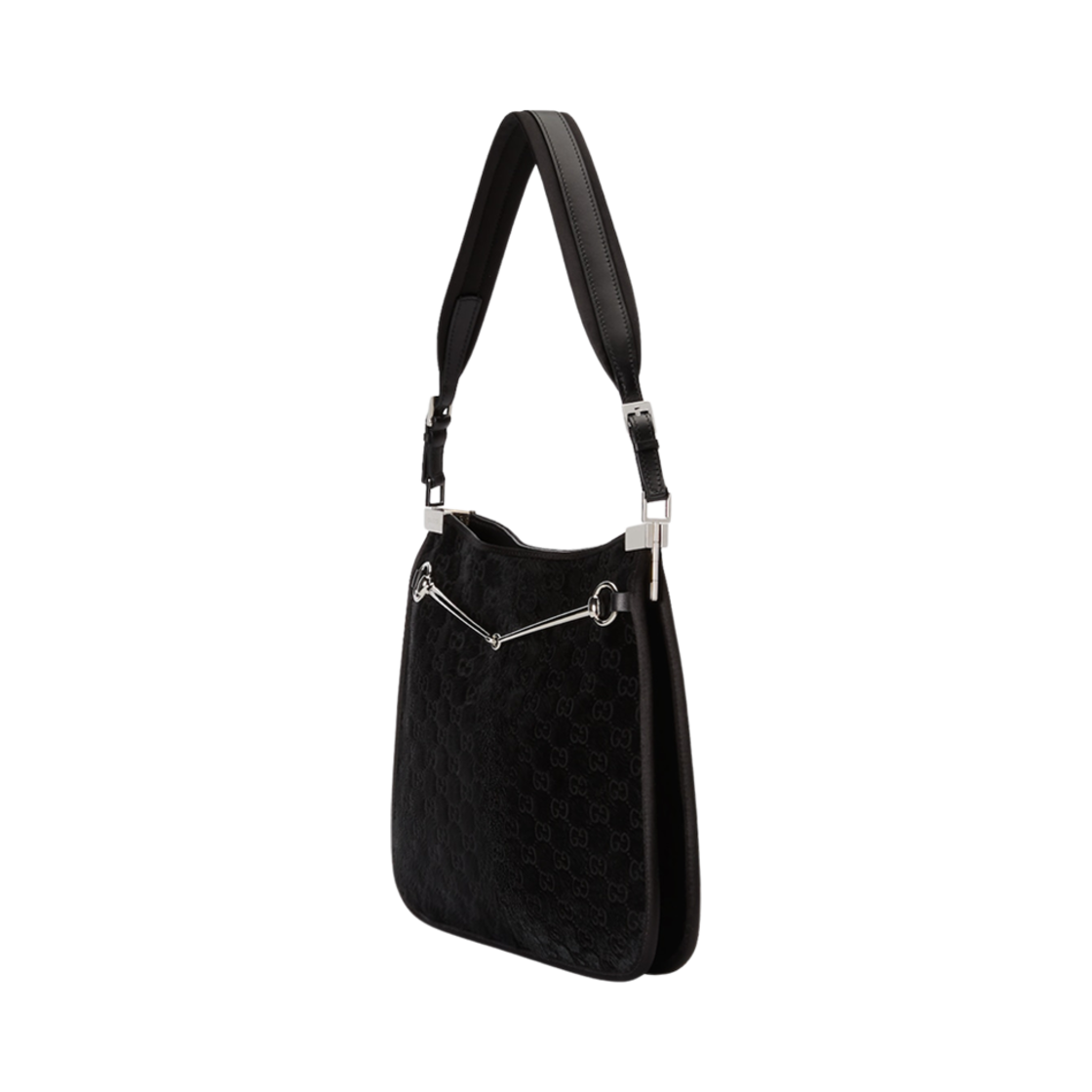 구찌 홀스빗 슬림 미디움 숄더백 블랙 카프 헤어(Gucci Horsebit Slim Medium Shoulder Bag Black Calf Hair) - 2