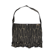 Kapital 12 oz. Magpie Denim Medicine Bag Large Black Beige