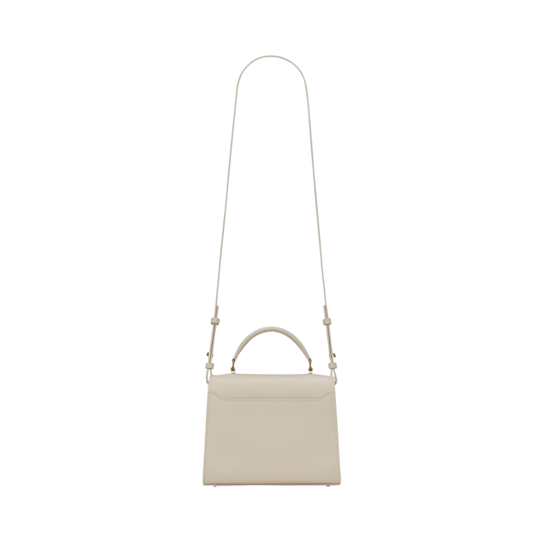 생로랑 그랑 드 뿌드르 엠보스 레더 카산드라 미니 탑 핸들백 블랑 빈티지(Saint Laurent Cassandra Mini Top Handle Bag in Grain de Poudre Embossed Leather Blanc Vintage) - 3