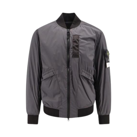 Stone Island 40525 Skin Touch Nylon-TC with Primaloft-TC Bomber Jacket Charcoal Grey - 24SS