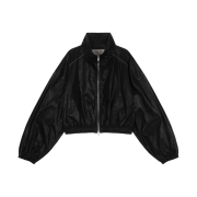 (W) Matin Kim Coating Crop Blouson in Black