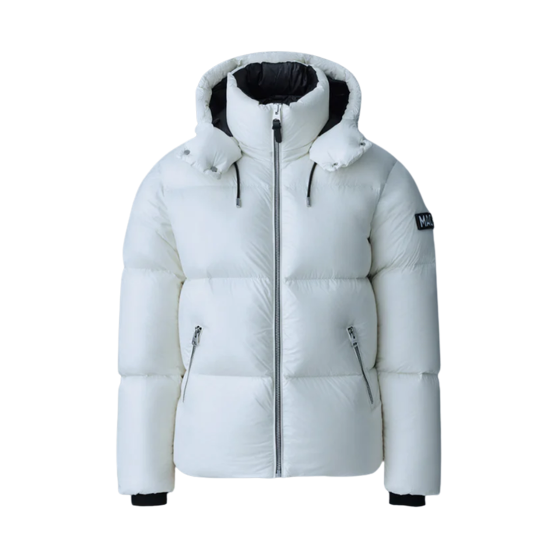 KENT-Z Mackage Kent-Z Lustrous Down Jacket with Hood White