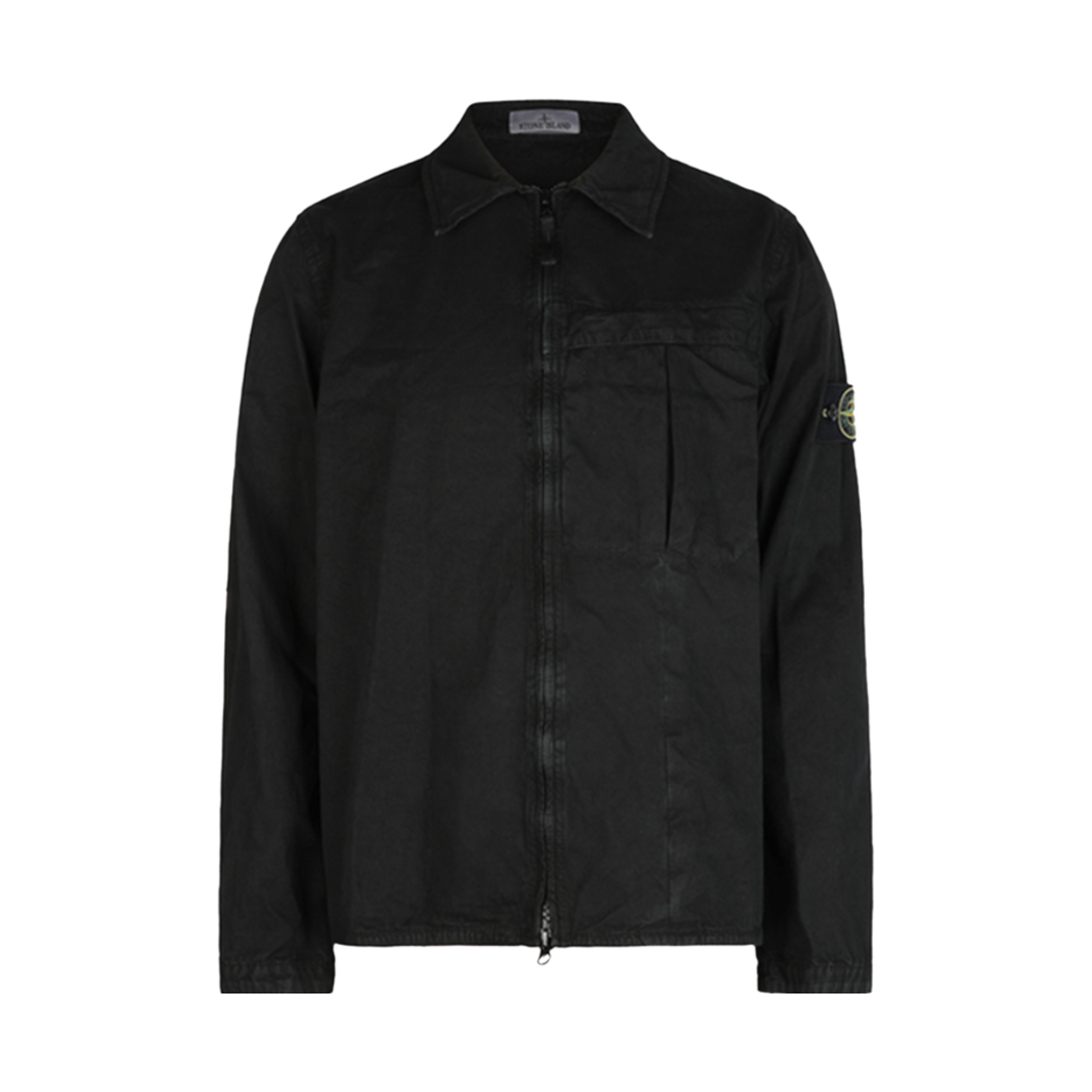 스톤 아일랜드 103WN 가먼트 다이드 집 오버셔츠 블랙 - 24FW(Stone Island 103WN Garment Dyed Zip Overshirt Black - 24FW)