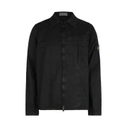 Stone Island 103WN Garment Dyed Zip Overshirt Black - 24FW