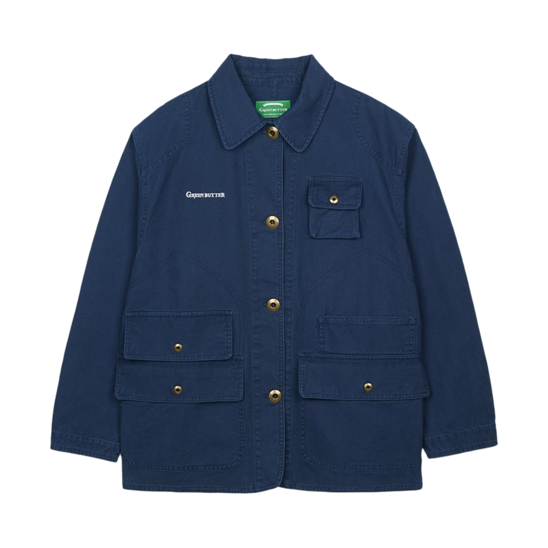 그린버터 코튼 유틸리티 자켓 네이비(Greenbutter Cotton Utility Jacket Navy)
