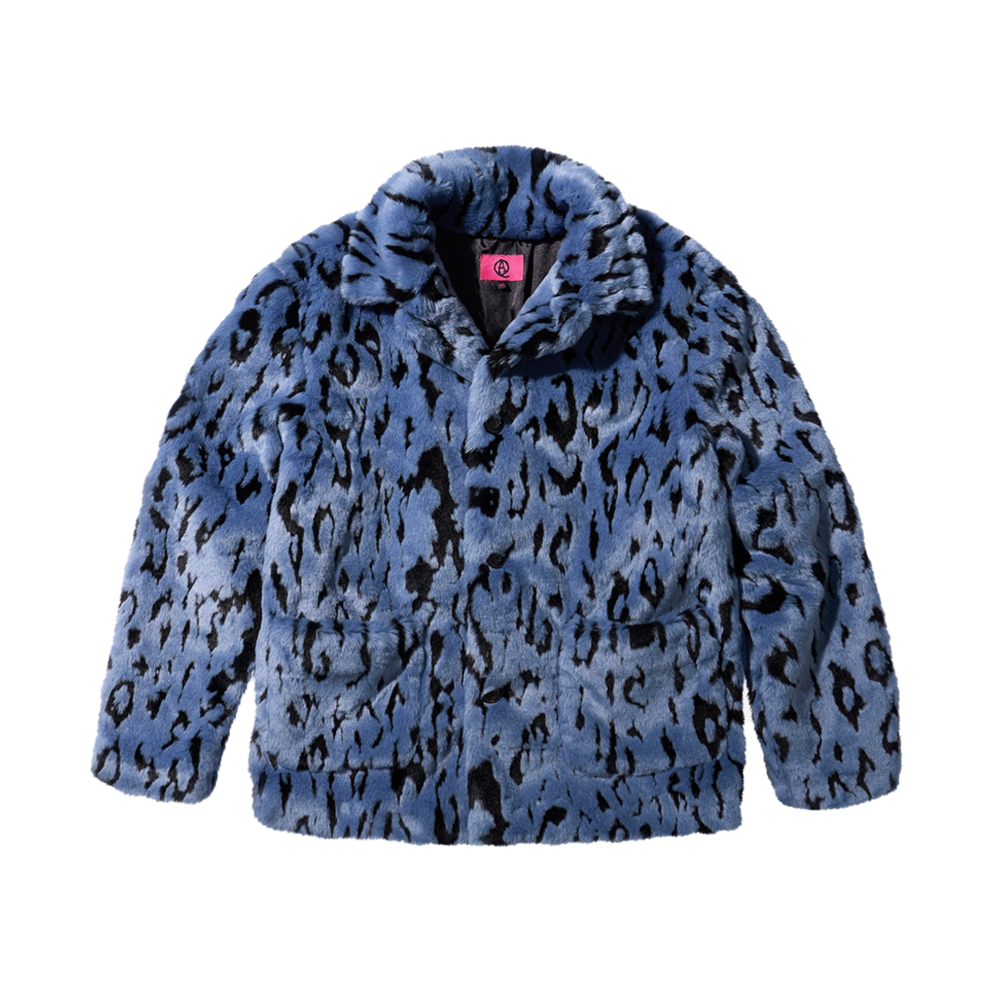 KSAQ23SSJK004SL Aq Faux Fur Jacket Sky Leopard