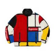 Supreme Reversible Colorblocked Fleece Jacket Red - 20FW