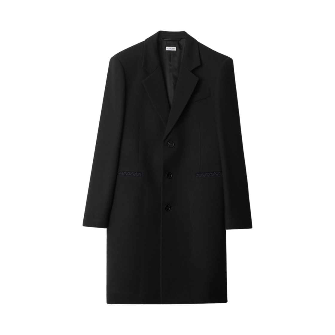 8091208 Burberry Wool Beverley Tailored Coat Black - 대표 이미지 #1