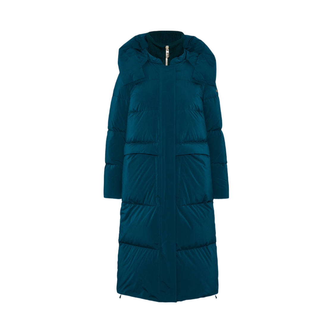 (W) 두노 풀리 마이크로파이버 롱 퀼티드 파카 블랙((W) Duno Fully Long Quilted Parka in Microfiber Black)