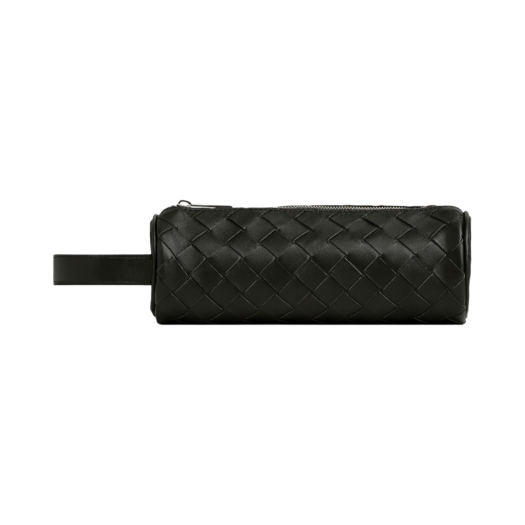 Bottega Veneta Intrecciato Cylinder Pencil Case Black