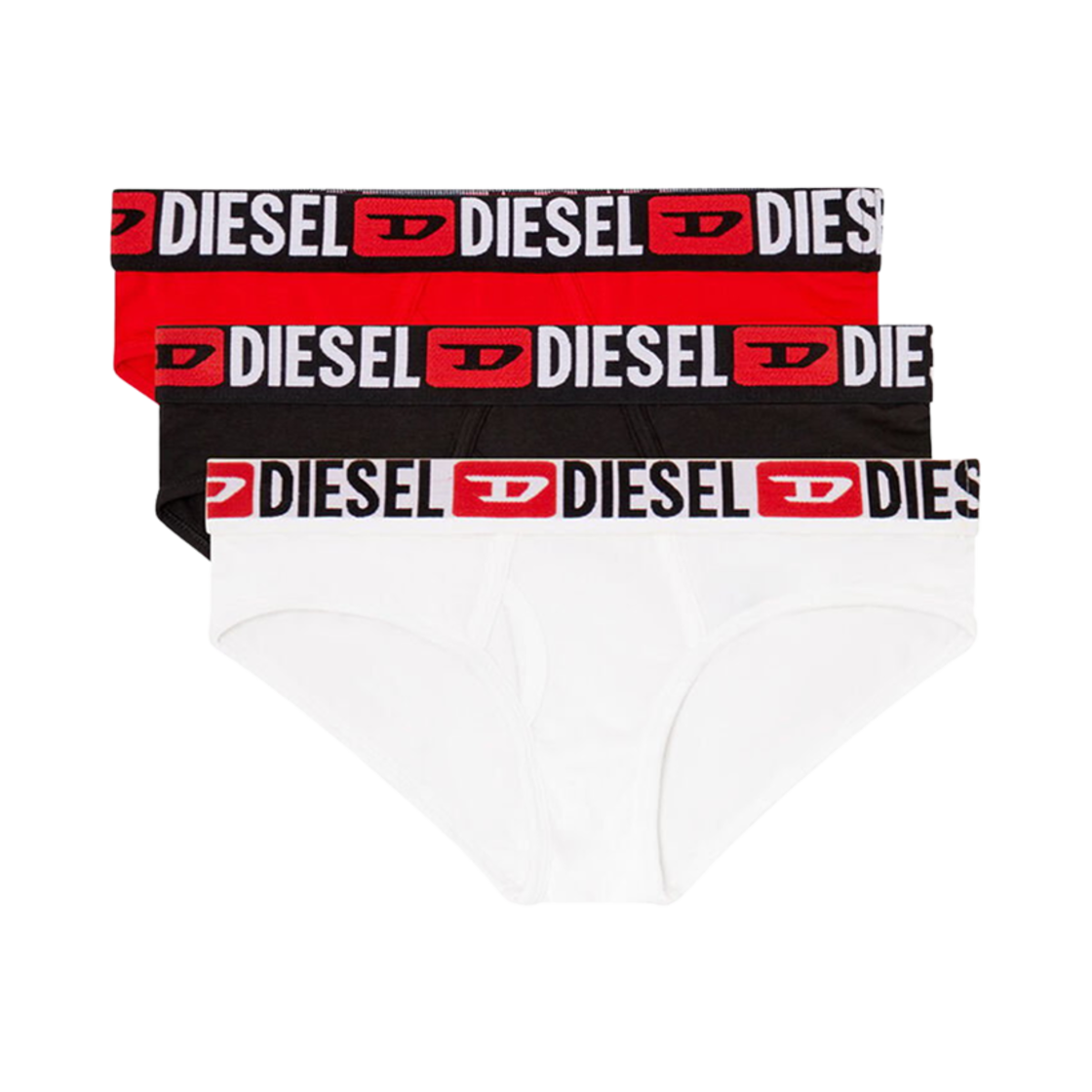 A175190NJAP-E6969 (W) Diesel Oxy-D-Core Briefs Red Black White (3 Pack)