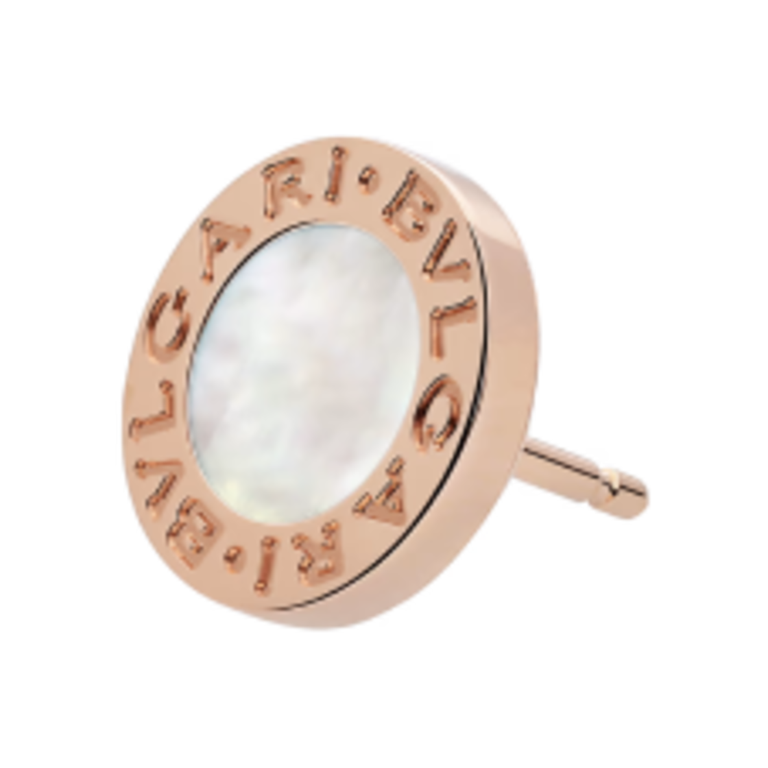 354732 Bulgari Bulgari Single Earring Rose Gold Mother of Pearl