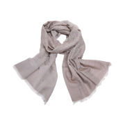 Gucci GG Wool Silk Jacquard Scarf Beige