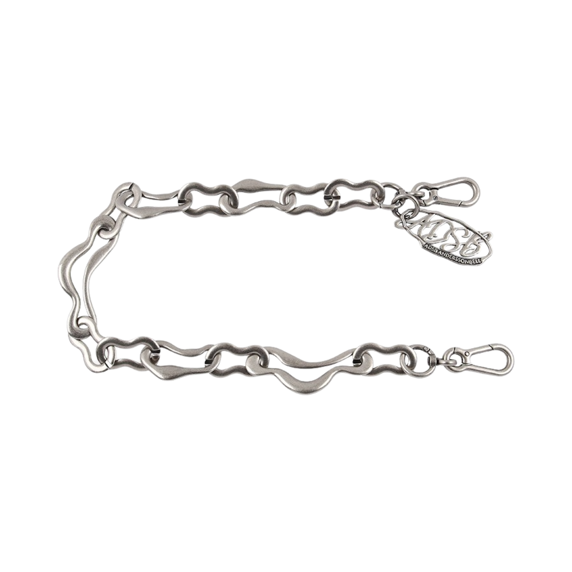 aaa416u(ANTIQUE SILVER) ADSB Andersson Bell Wavy Pendant Key Chain Antique Silver