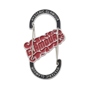 Hysteric Glamour Flame Logo Carabiner Keychain Black