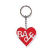 BAPE Heart Keychain Red