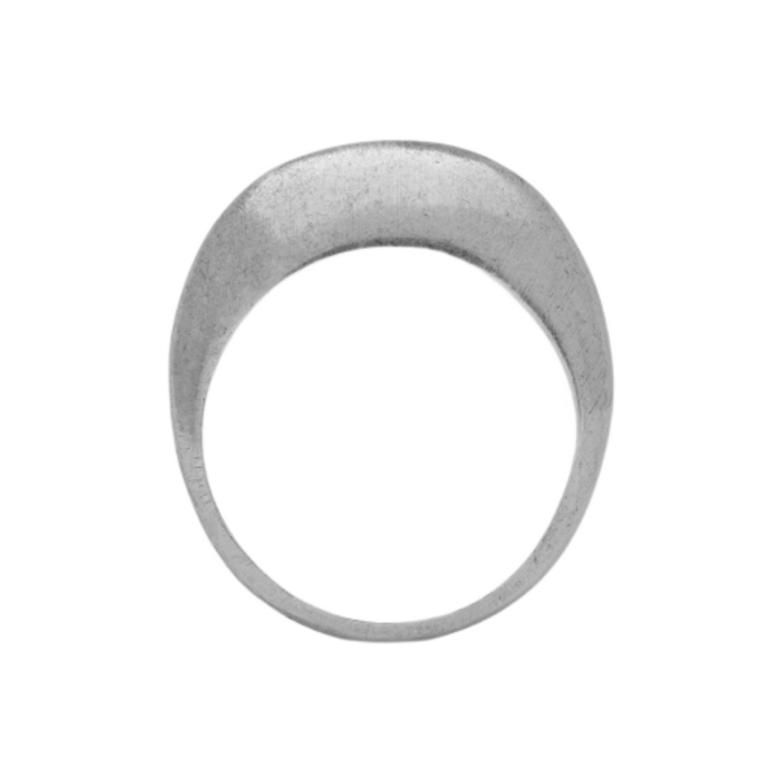 (W) 생로랑 미디움 범피 링 메탈 오시다이즈드 실버((W) Saint Laurent Medium Bumpy Ring In Metal Oxidised Silver) - 1