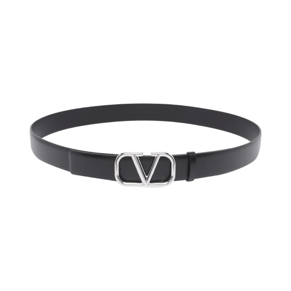 T0Q90SNP0NO Valentino Vlogo Signature Calfskin Belt 30mm Black