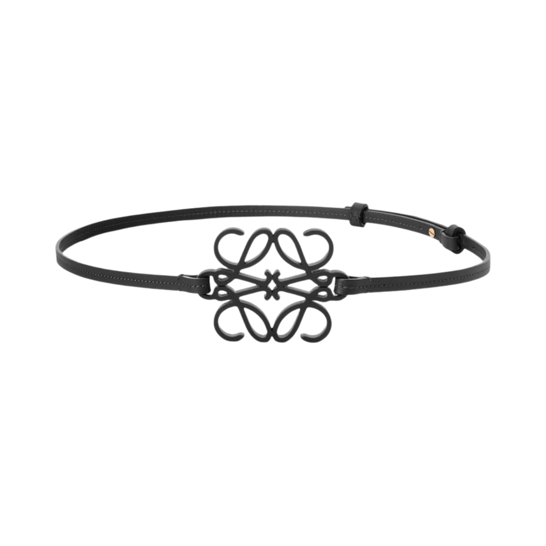 (W) 로에베 아나그램 컷 아웃 벨트 소프트 카프스킨 블랙((W) Loewe Anagram Cut-Out Belt in Soft Calfskin Black) - 1