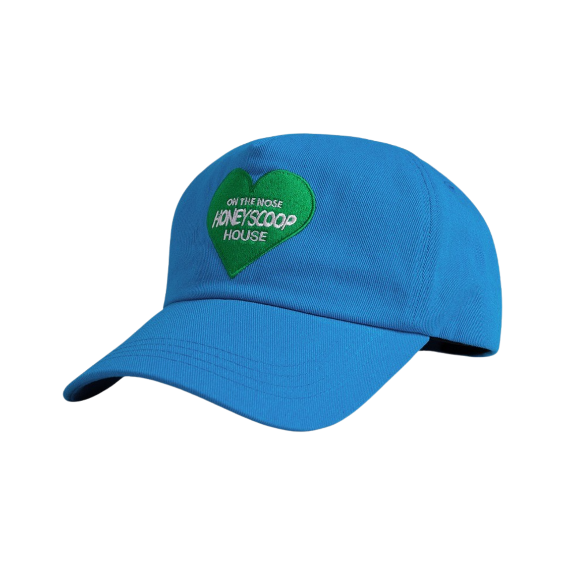 허니스쿱하우스 하트 로고 5-패널 캡 블루(Honey Scoop House Heart Logo 5-Panel Cap Blue)