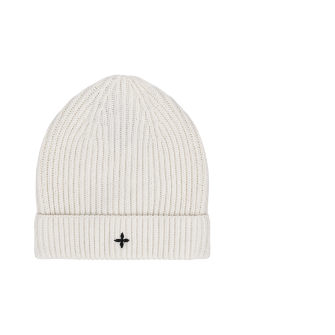 HB004W (W) SMFK Compass Cross Cotton Beanie Hat White