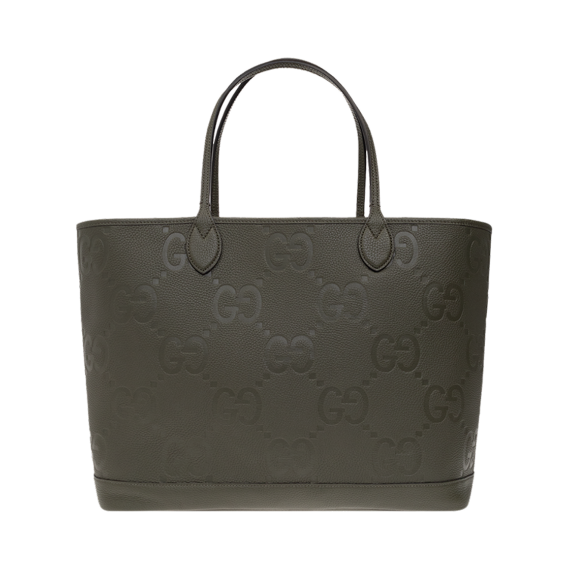 구찌 점보 GG 라지 토트백 블랙 레더