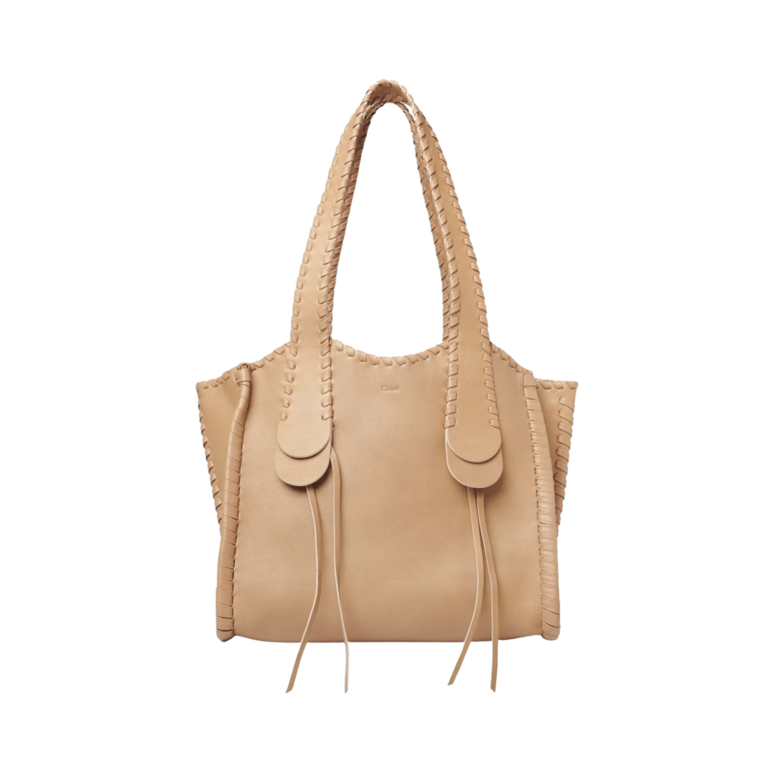 CHC22AS561H8926X Chloe Mony Medium Tote Bag Light Tan - 대표 이미지 #1