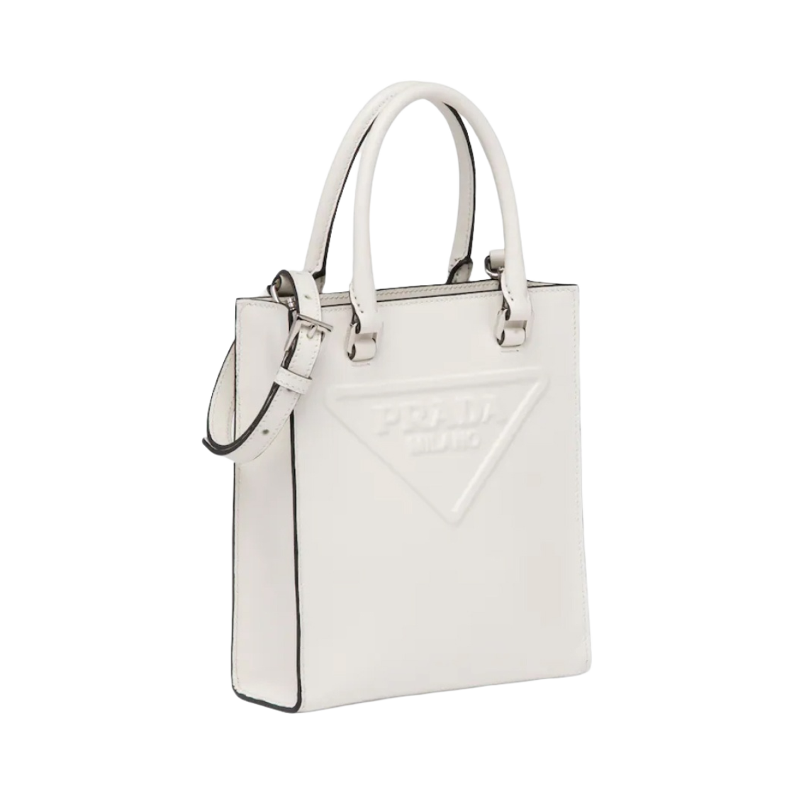 프라다 레더 핸드백 화이트(Prada Leather Handbag White) - 2