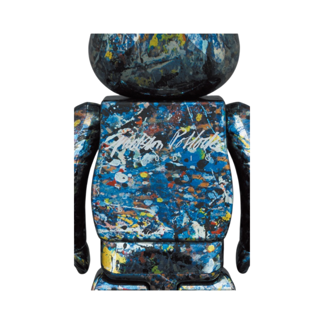 베어브릭 월드 와이드 투어 3 잭슨 폴록 스튜디오 크롬 버전 100% & 400% 세트(Bearbrick World Wide Tour 3 Jackson Pollock Studio Chrome Ver. 100% & 400% Set) - 4
