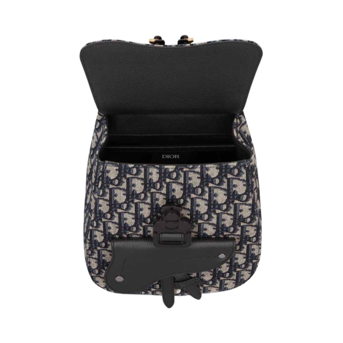 디올 미니 갤럽 슬링백 블랙 그레인드 카프스킨 베이지 & 블랙 디올 오블리크 자카드(Dior Mini Gallop Sling Bag Black Grained Calfskin Beige & Black Dior Oblique Jacquard) - 2