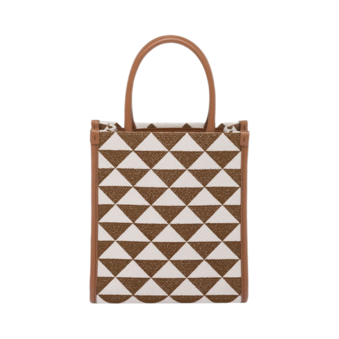 프라다 심볼 자수 패브릭 미니백 토바코 초크 화이트(Prada Symbole Embroidered Fabric Mini Bag Tobacco Chalk White) - 2