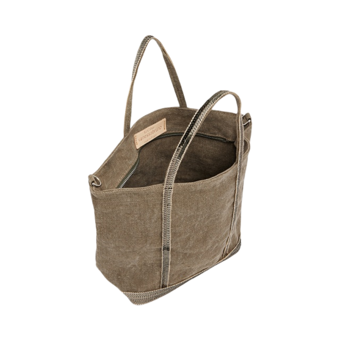 바네사 브루노 리넨 S 카바스 토트 카키(Vanessa Bruno Linen S Cabas Tote Khaki) - 3