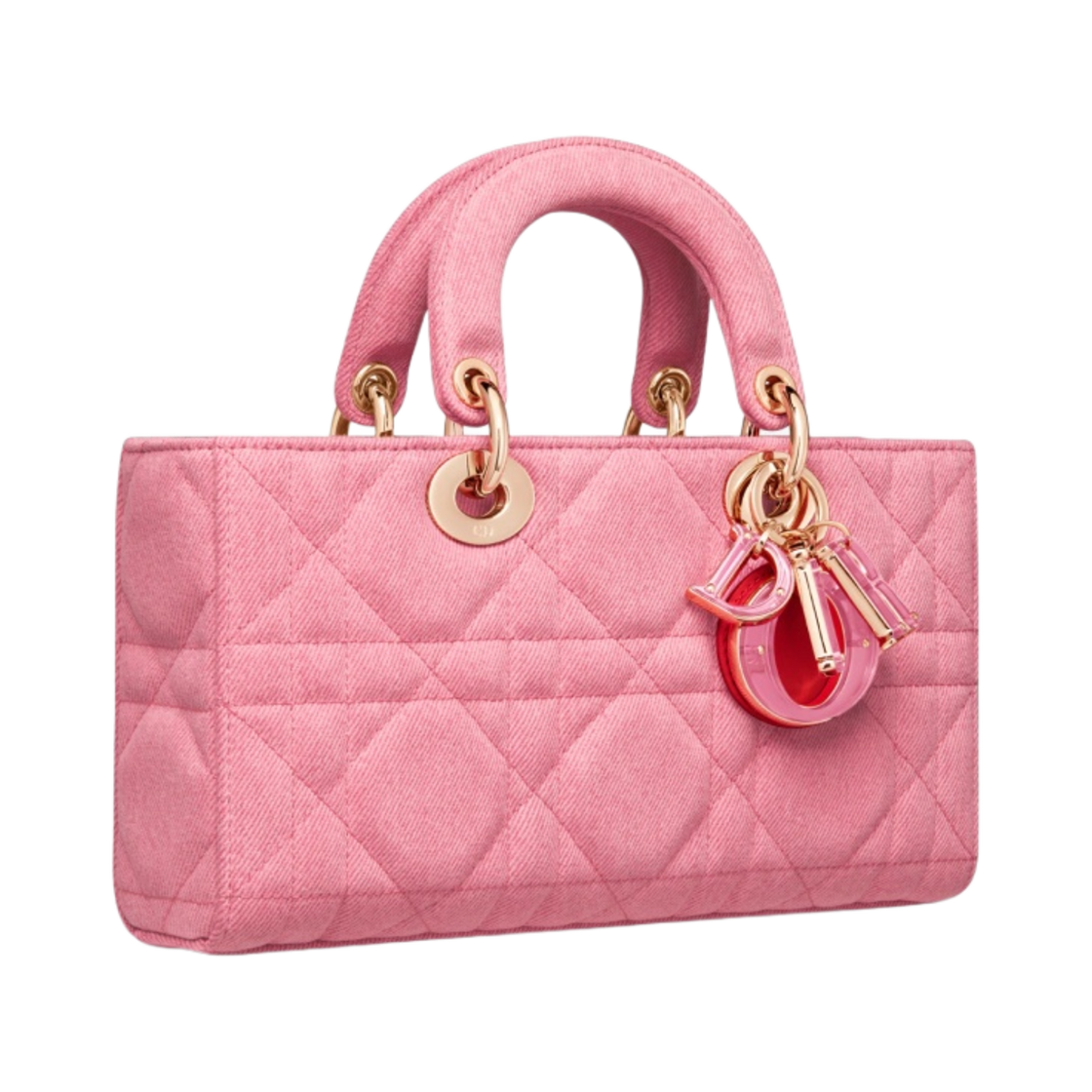 디올 레이디 디조이백 까나쥬 데님 브라이트 핑크(Dior Lady D-Joy Bag Cannage Denim Bright Pink) - 2