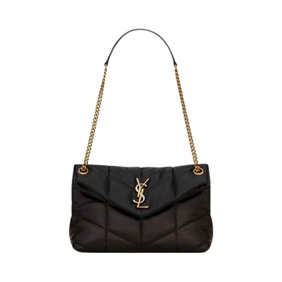 생로랑 퍼퍼 스몰 체인 백 퀼티드 램스킨 블랙(Saint Laurent Puffer Small Chain Bag In Quilted Lambskin Black) - 1