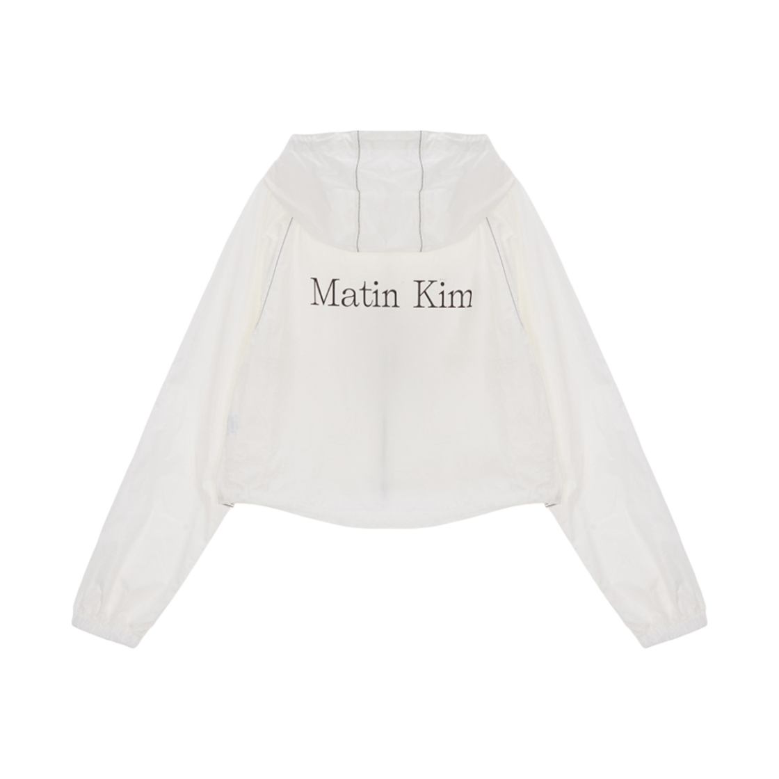 (W) 마뗑킴 마뗑 크롭 후디 코팅 점퍼 아이보리((W) Matin Kim Matin Crop Hoody Coating Jumper Ivory)