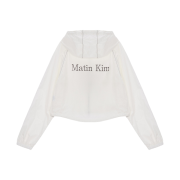 (W) Matin Kim Matin Crop Hoody Coating Jumper Ivory