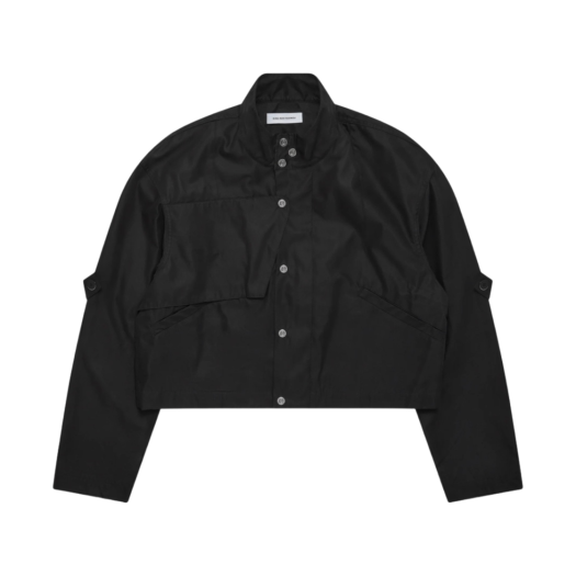 KKAW23J04-31 Kiko Kostadinov Meno Cropped Jacket Crow Black