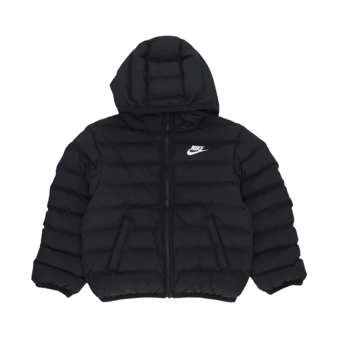 FD2845-010 (Kids) Nike NSW Lightweight Synthetic Fill Loose Hooded Jacket Black White