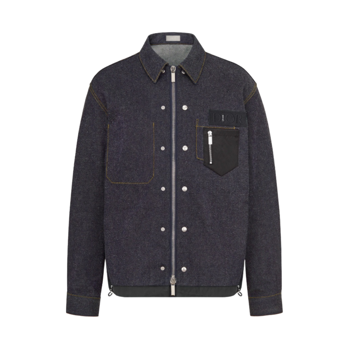 DIOR and sacaiドッキングオーバーシャツロングスリーブ ロンT サカイ