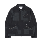 NOMANUAL Multi Panel Work Jacket Washed Black