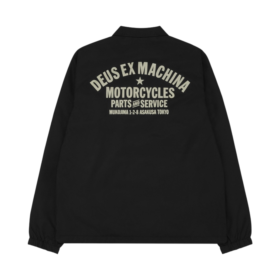 데우스 엑스 마키나 도쿄 아사쿠사 어드레스 코치 자켓 블랙(Deus Ex Machina Tokyo Asakusa Address Coach Jacket Black)